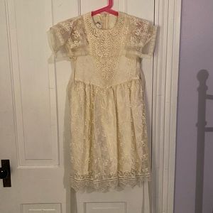 Vintage ivory flower girl dress